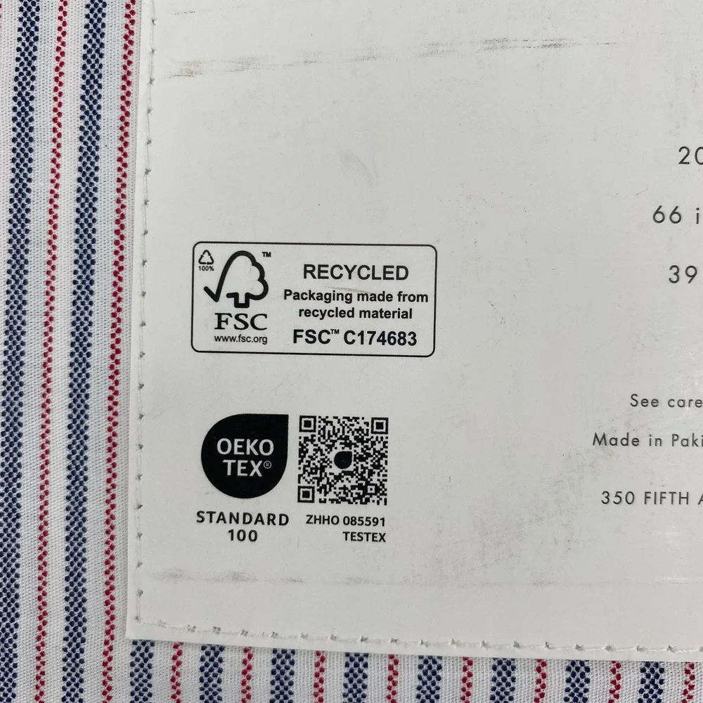 Tommy Hilfiger Sheet Set Twin XL Blue Cruising Stripe 100% Cotton Percale 3pc